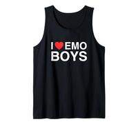 I Love Heart Emo Boys Funny Unhinged Gen Z Meme Goth Humour Débardeur