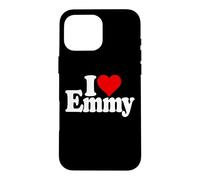 I Love Heart EMY NOM Emily sur Un T-Shirt Coque pour iPhone 16 Pro Max