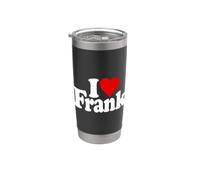I LOVE HEART FRANK FRANKLIN NOM SUR UN TEE Gobelet isotherme en acier inoxydable double paroi