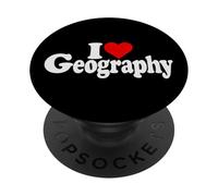 I Love Heart Geography Cartes ÉTUDE DE LA Terre PopSockets PopGrip Adhésif