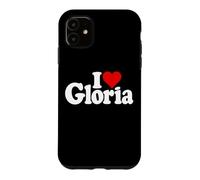 I Love Heart Gloria NOM sur Un T-Shirt Coque pour iPhone 11