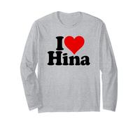 I Love Heart Hina Name sur Un T-Shirt Manche Longue