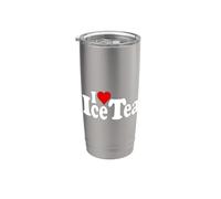 I Love Heart Ice Tea Thé glacé Gobelet isotherme en acier inoxydable double paroi