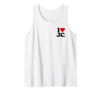 I Love Heart J.C. JC J C Initiales Nom sur Un T-Shirt Débardeur