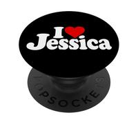 I Love Heart Jessica Jessie JESS NOM sur Un Tee PopSockets PopGrip Adhésif