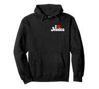 I Love Heart Jessica Jessie JESS NOM sur Un Tee Sweat à Capuche