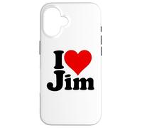 I Love Heart Jim James Jimmy NOM sur Un Tee Coque pour iPhone 16