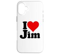 I Love Heart Jim James Jimmy NOM sur Un Tee Coque pour iPhone 16 Plus