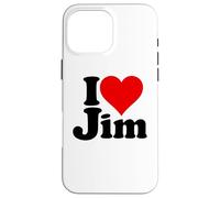 I Love Heart Jim James Jimmy NOM sur Un Tee Coque pour iPhone 16 Pro Max