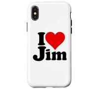 I Love Heart Jim James Jimmy NOM sur Un Tee Coque pour iPhone X/XS