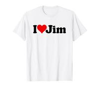 I Love Heart Jim Jimmy James Nom sur Un T-Shirt T-Shirt