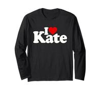 I Love Heart Kate KATHERING Katie Katya NOM sur Un Tee Manche Longue