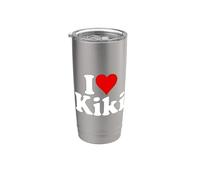 I LOVE HEART KIKI NOM SUR UN TEE Gobelet isotherme en acier inoxydable double paroi