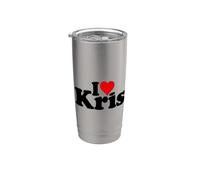 I LOVE HEART KRIS KRISTEN KRISTY NOM SUR UN TEE Gobelet isotherme en acier inoxydable double paroi