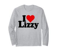 I Love Heart Lizzy Elizabeth Eliza NOM sur Un T-Shirt Manche Longue