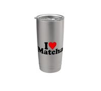 I LOVE HEART MATCHA THÉ VERT LATTE Gobelet isotherme en acier inoxydable double paroi