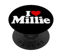 I Love Heart Millie Mildred NOM sur Un T-Shirt PopSockets PopGrip Adhésif