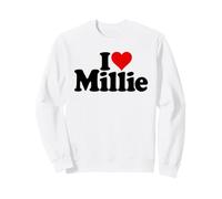 I Love Heart Millie Mildred NOM sur Un T-Shirt Sweatshirt