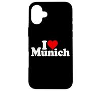 I Love Heart Munich Bavaria Allemagne Coque pour iPhone 16 Plus