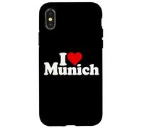 I Love Heart Munich Bavaria Allemagne Coque pour iPhone X/XS