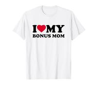 I Love Heart My Bonus Mom Grandma Family T-Shirt