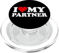 I Love Heart My Partner Better Half Wife Mari Spouse PopSockets PopGrip pour MagSafe