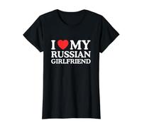 I Love Heart My Russian Girlfriend Funny Dating Meme Citation T-Shirt Graphique avec Valeur