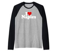 I Love Heart Naples Napoli Italie Manche Raglan