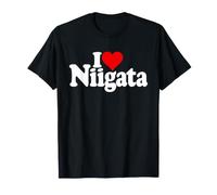 I Love Heart Niigata Japon (Texte Blanc) T-Shirt