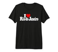 I Love Heart Rio DE Janeiro BRÉSIL BRÉSIL T-Shirt Haut de Gamme