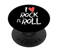 I Love Heart Rock N Roll Musique pour garçons et Filles Fans de Rock PopSockets PopGrip Adhésif