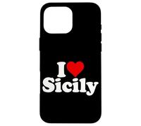 I Love Heart Sicilia Sicilia Italie Coque pour iPhone 16 Pro Max