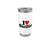 I LOVE HEART SICILIA SICILIA ITALIE Gobelet isotherme en acier inoxydable double paroi
