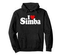 I Love Heart Simba NOM sur Un T-Shirt Sweat à Capuche