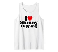 I Love Heart Skinny Dipping Naked in The Nude Débardeur