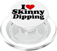 I Love Heart Skinny Dipping Naked in The Nude PopSockets PopGrip pour MagSafe