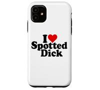 I Love Heart Spotted Dick Anglais Dessert Coque pour iPhone 11