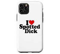 I Love Heart Spotted Dick Anglais Dessert Coque pour iPhone 11 Pro