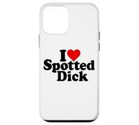 I Love Heart Spotted Dick Anglais Dessert Coque pour iPhone 12 Mini