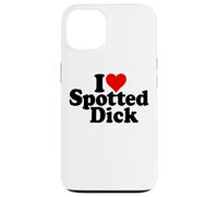 I Love Heart Spotted Dick Anglais Dessert Coque pour iPhone 13