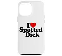 I Love Heart Spotted Dick Anglais Dessert Coque pour iPhone 13 Pro Max