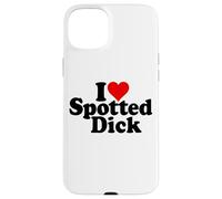 I Love Heart Spotted Dick Anglais Dessert Coque pour iPhone 15 Plus