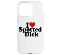 I Love Heart Spotted Dick Anglais Dessert Coque pour iPhone 15 Pro Max