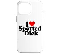 I Love Heart Spotted Dick Anglais Dessert Coque pour iPhone 16 Pro Max