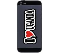 I Love Heart Sticker Autocollant Decal Stickers Housse Housse Skin 70 mm I Love Ouganda
