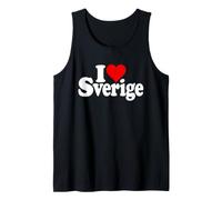 I Love Heart Sverige SUÈDE Culture SUÉDOISE Débardeur
