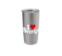 I LOVE HEART SVERIGE SUÈDE CULTURE SUÉDOISE Gobelet isotherme en acier inoxydable double paroi