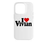 I Love Heart Vivian VIV NOM sur Un T-Shirt Coque pour iPhone 14 Pro