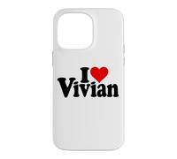 I Love Heart Vivian VIV NOM sur Un T-Shirt Coque pour iPhone 14 Pro Max