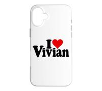 I Love Heart Vivian VIV NOM sur Un T-Shirt Coque pour iPhone 16 Plus
